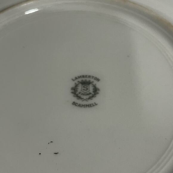 2- Lamberton Scammell China Dessert Plates Aztec Pattern 8 1/4” - Picture 7 of 7